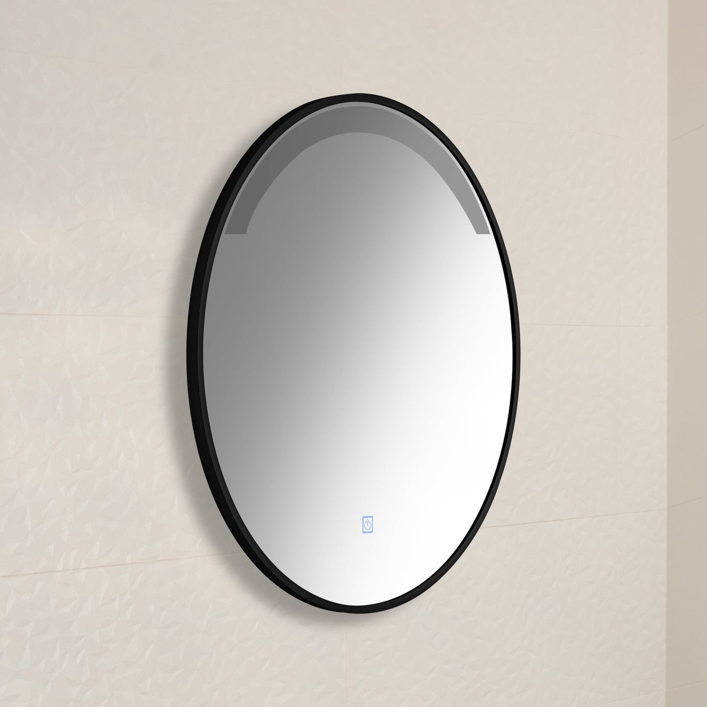 Kimbridge Black Bathroom Mirror - with LED Lights