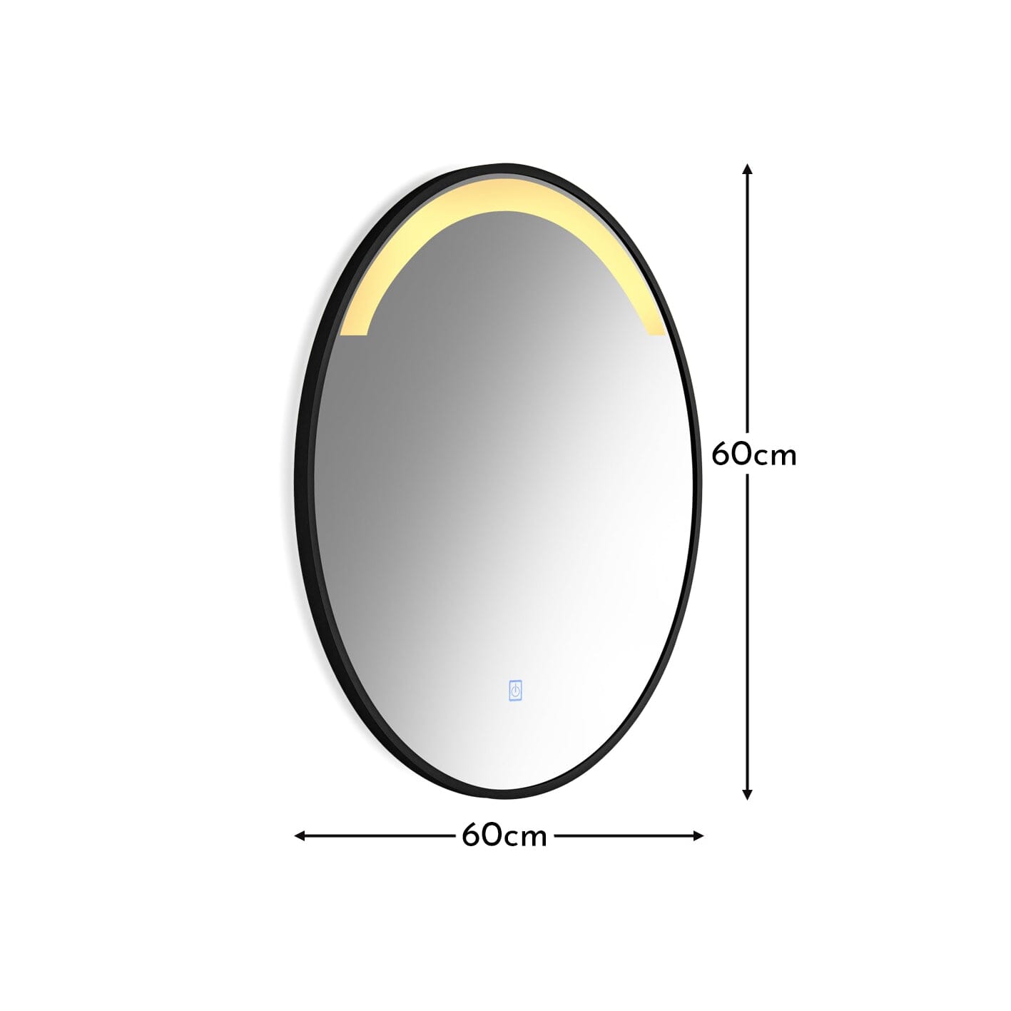 Black LED Bathroom Mirror - Laura James