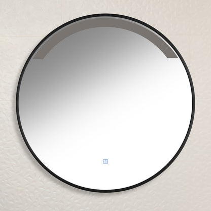 Kimbridge Black Bathroom Mirror - with LED Lights