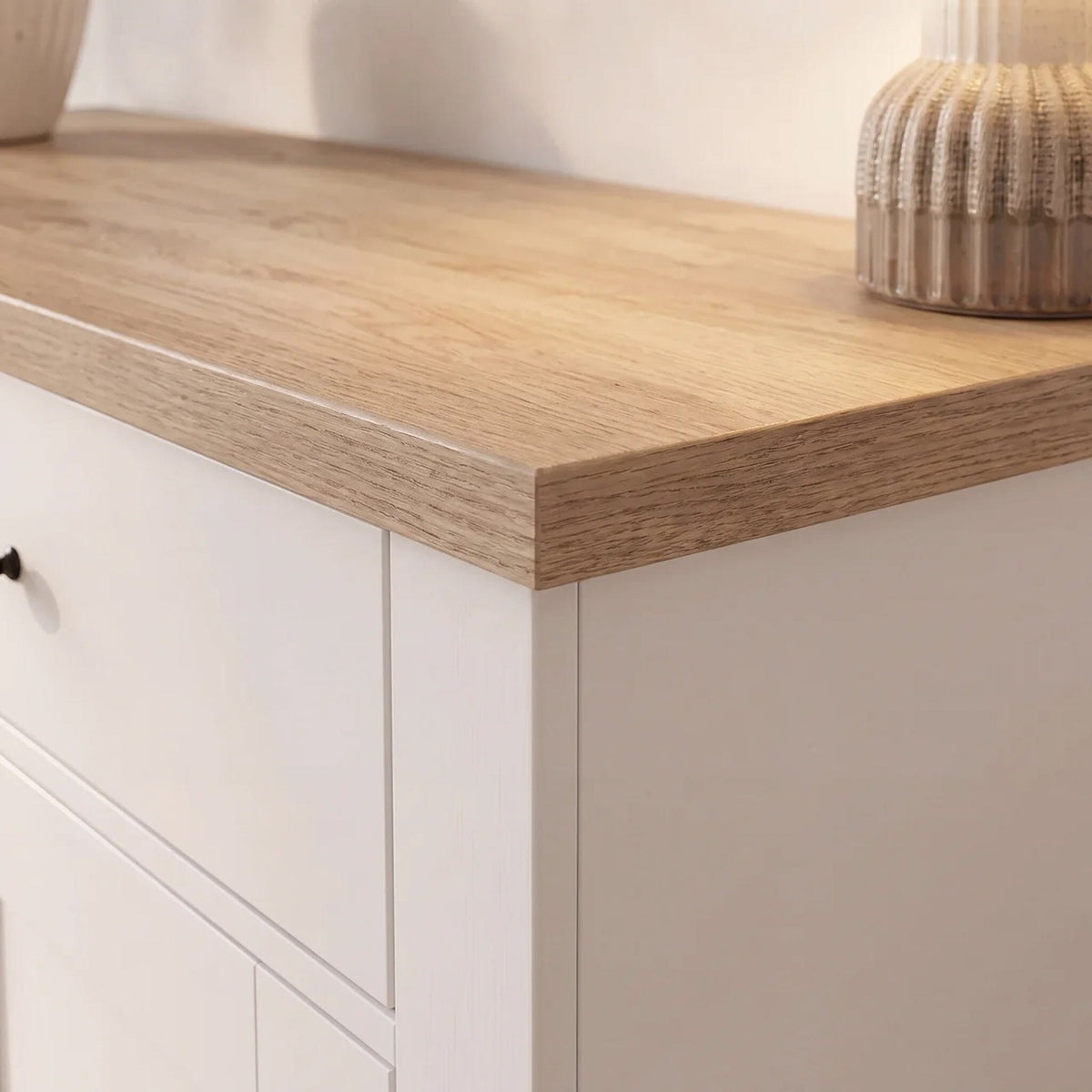 Bampton 3 Door Sideboard - Alabaster White - Laura James 