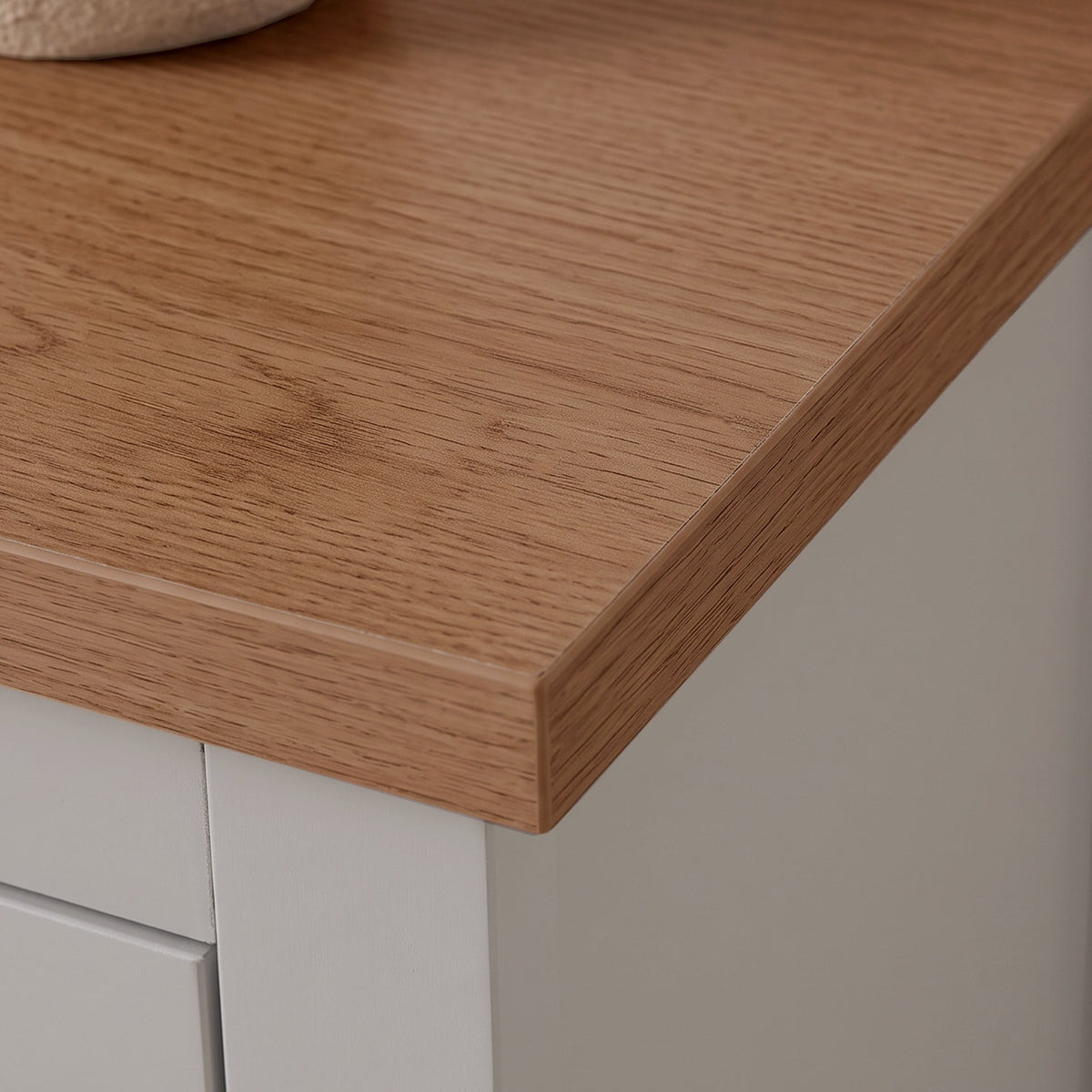 Bampton 4 Drawer Tall Chest of Drawers - Stone Grey - Laura James 