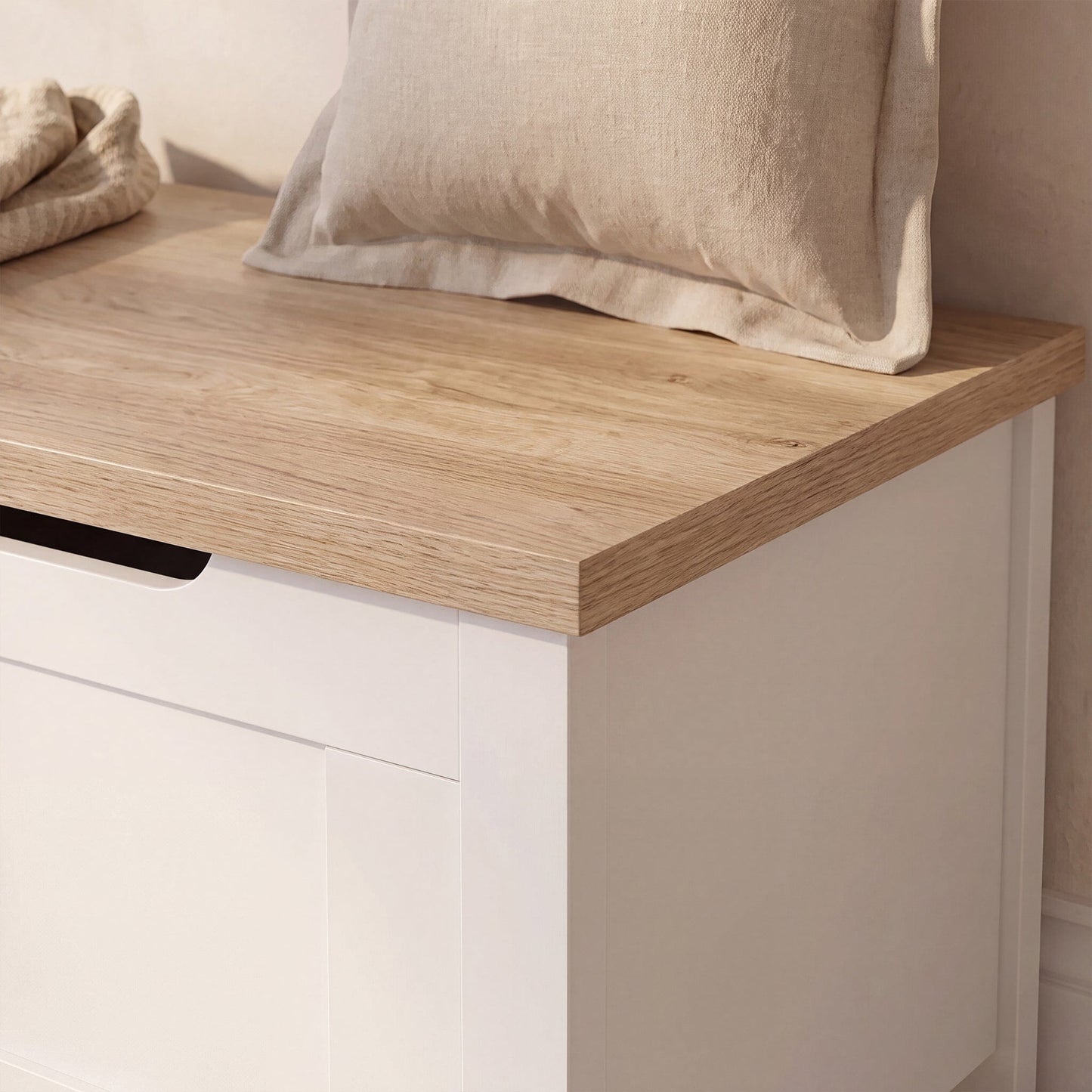 Bampton Blanket Box - Alabaster White - Laura James 