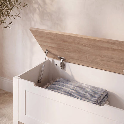 Bampton Blanket Box - Alabaster White - Laura James 