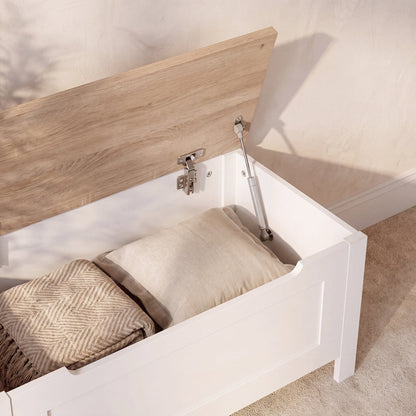 Bampton Blanket Box - Alabaster White - Laura James 