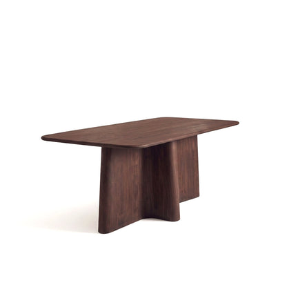 Bastian 220cm Coffee Brown Mango Wood Dining Table - Laura James 