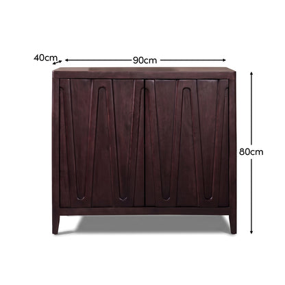 Bastian 2 Door Sideboard - Coffee Brown Mango Wood