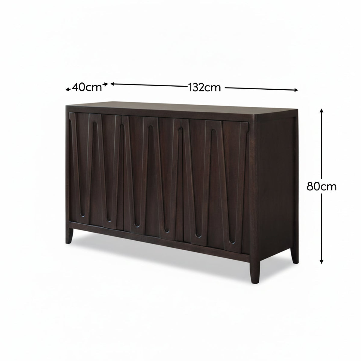 Bastian 3 Door Sideboard - Coffee Brown Mango Wood