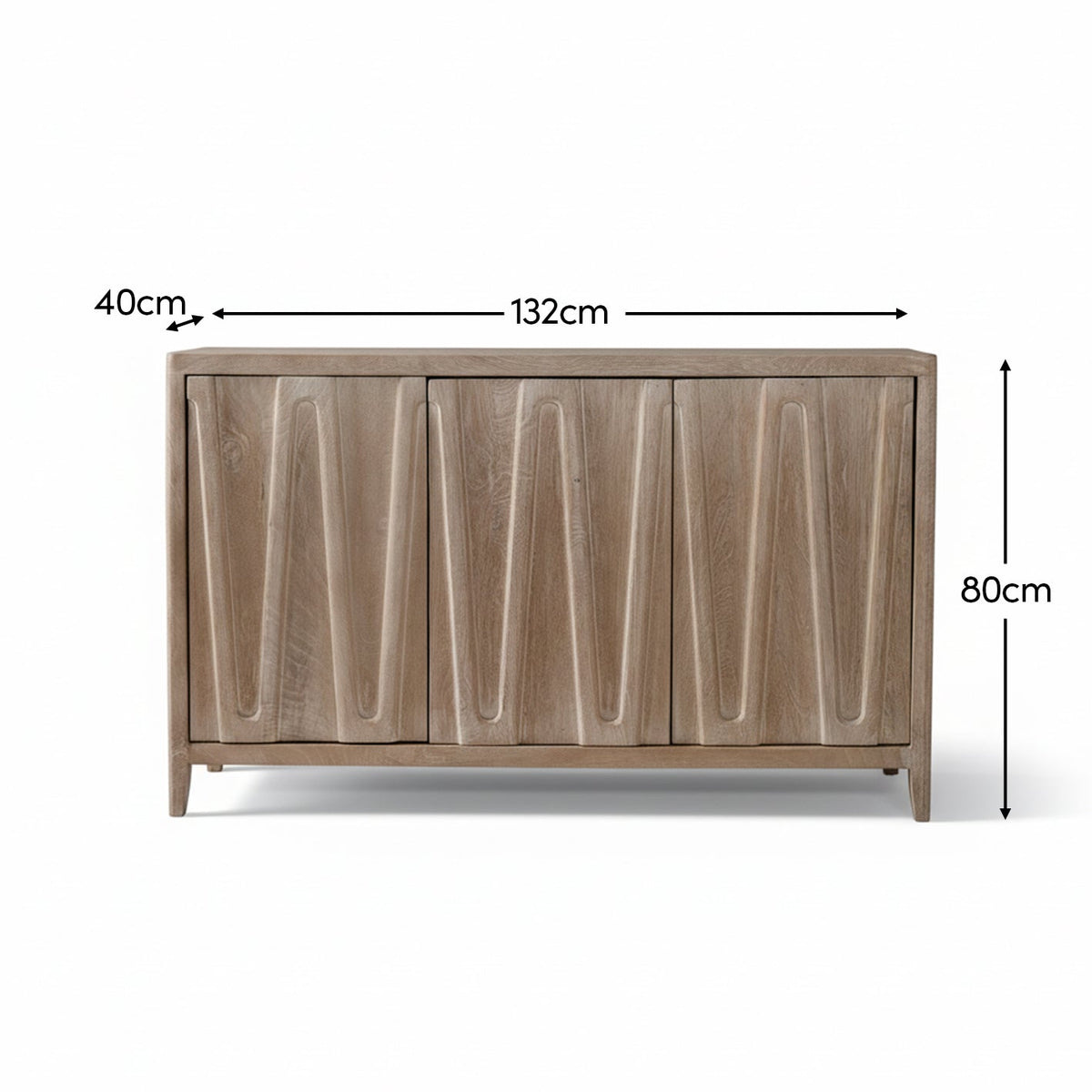 Bastian 3 Door Sideboard - Limewash