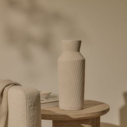 Bayswater 35cm Ceramic Vase - Beige - Laura James
