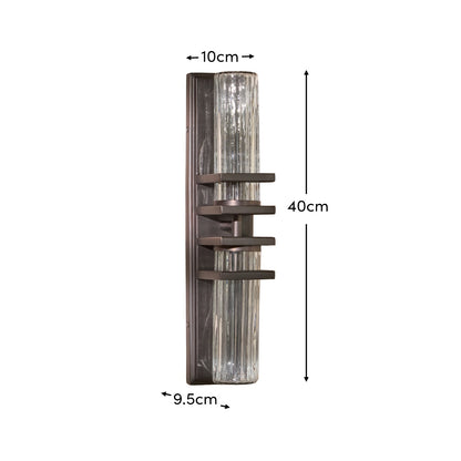 Boscastle 40cm IP44 Wall Light - Black Bronze - Laura James 