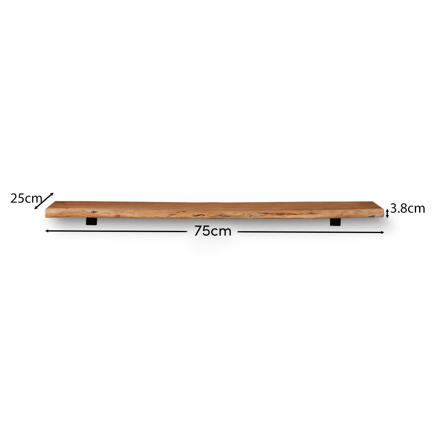 Bosco 75cm Wall Shelf - Natural Acacia - lAURA jAMES 
