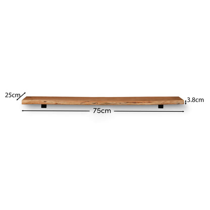Bosco 75cm Wall Shelf - Natural Acacia - lAURA jAMES 