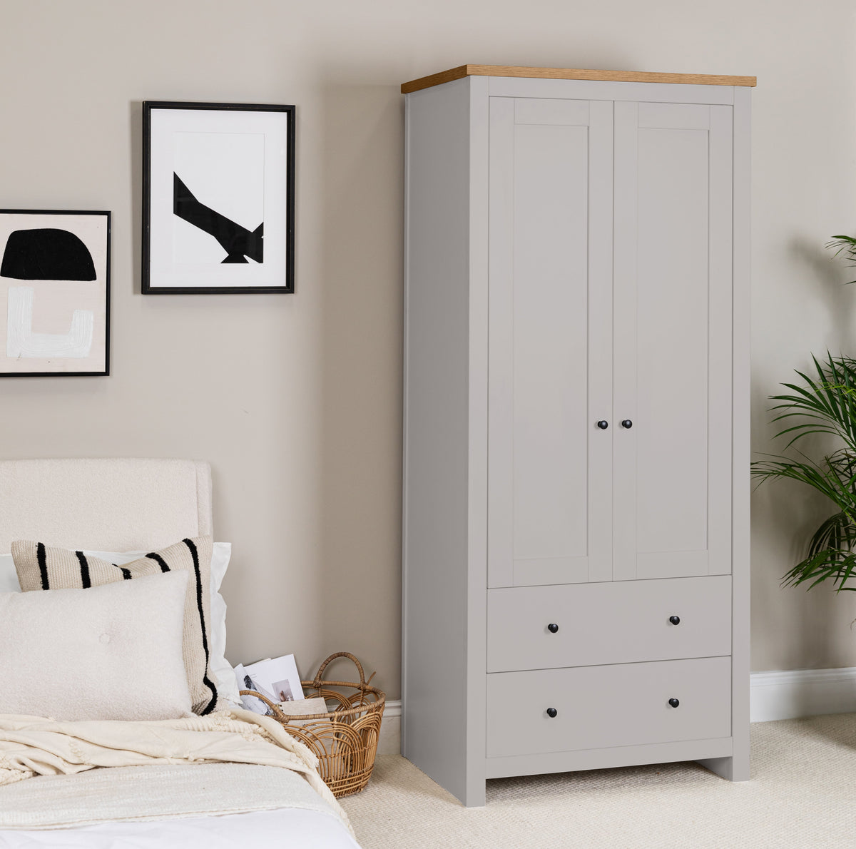Bampton Double Wardrobe - Grey