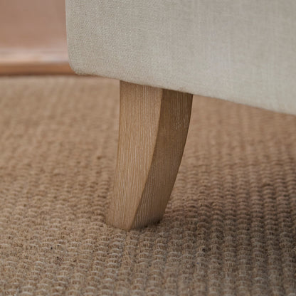 Brea Oyster White Armchair - Whitewash Oak Legs - Laura James