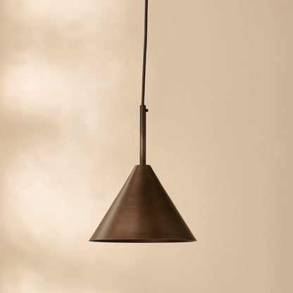 Brockhill Small Metal Pendant Light - Bronze - Laura James