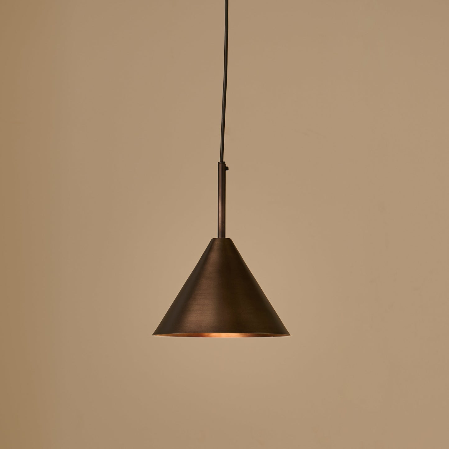 Brockhill Small Metal Pendant Light - Bronze - Laura James