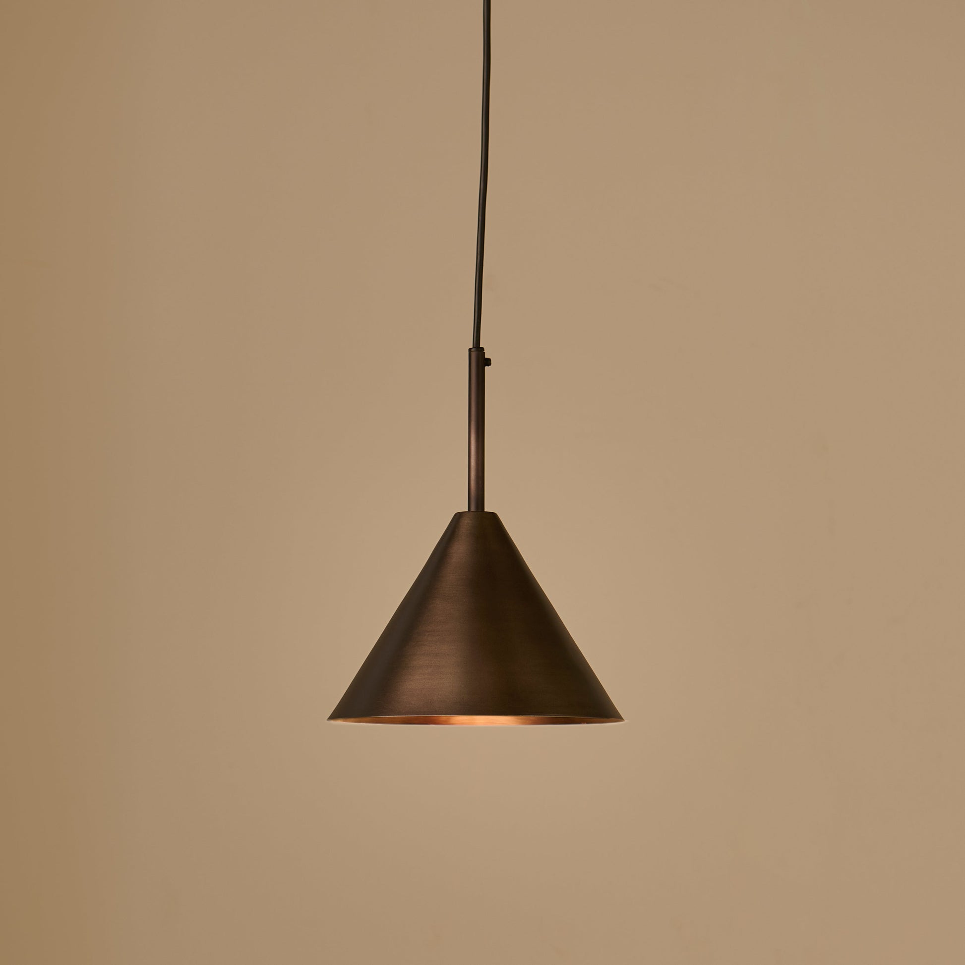 Brockhill Small Metal Pendant Light - Bronze - Laura James