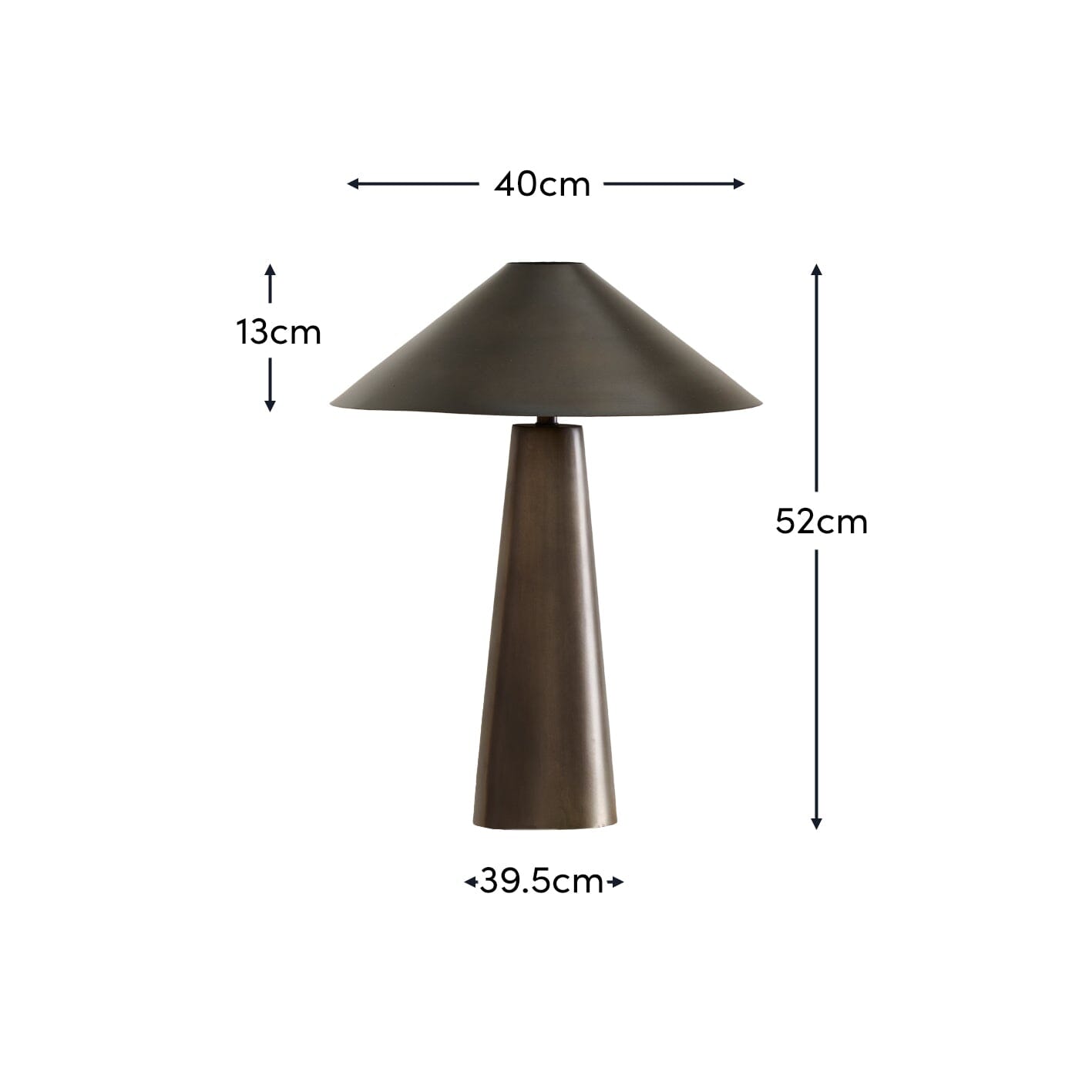 Brockhill 51cm Metal Table Lamp - Bronze - Laura James