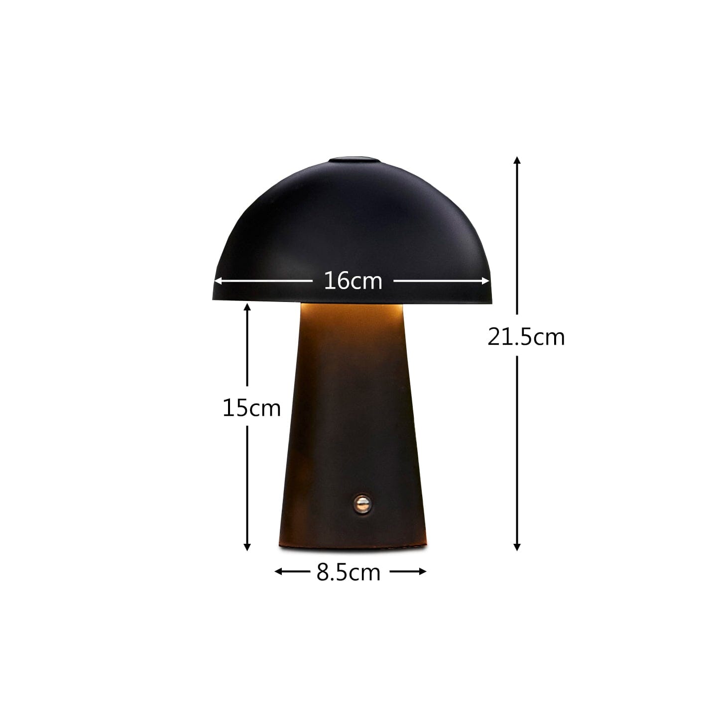 Brockhill 22cm Rechargeable Lamp - Anthracite Grey - Laura James 