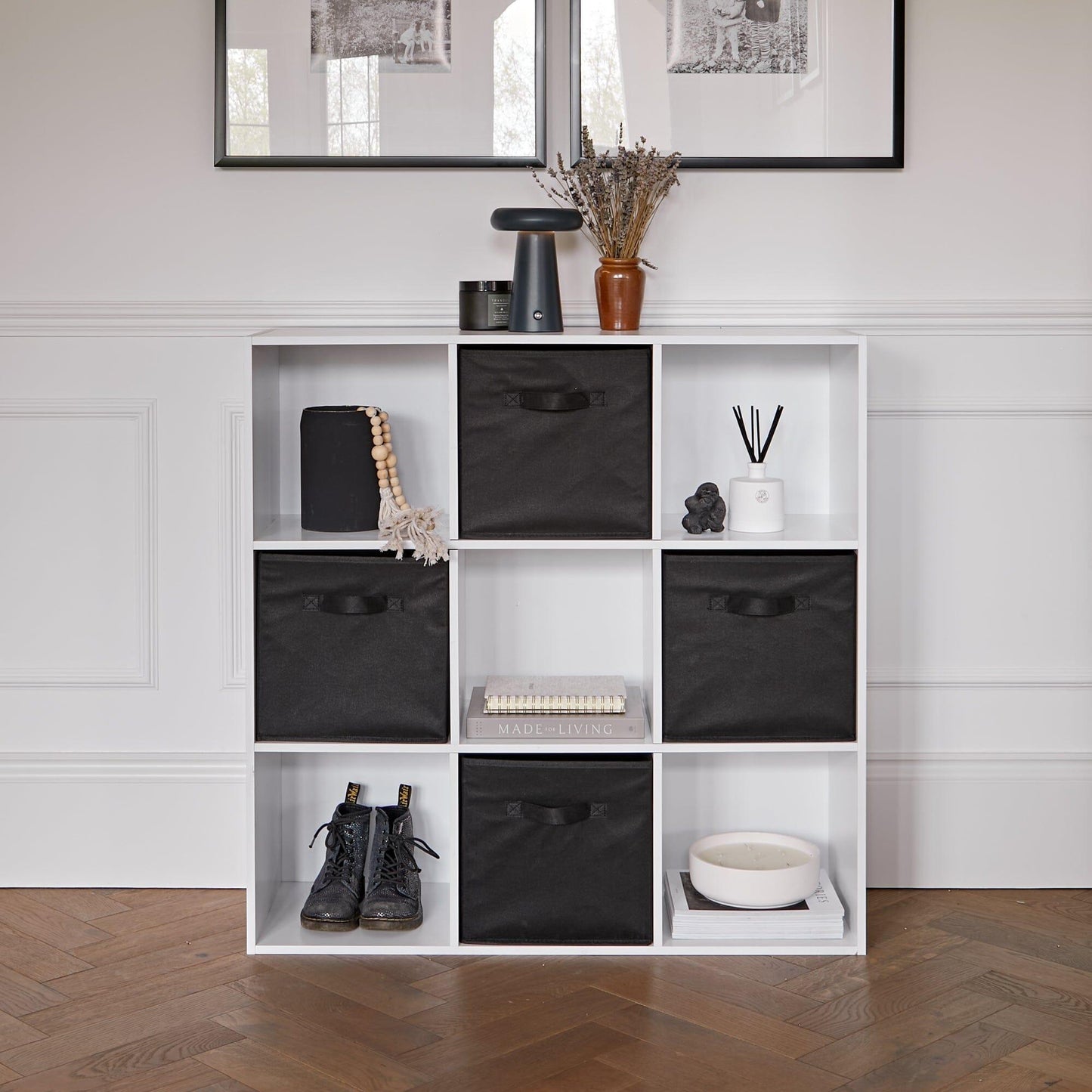 9 Cube Storage Unit / White Bookcase - Laura James