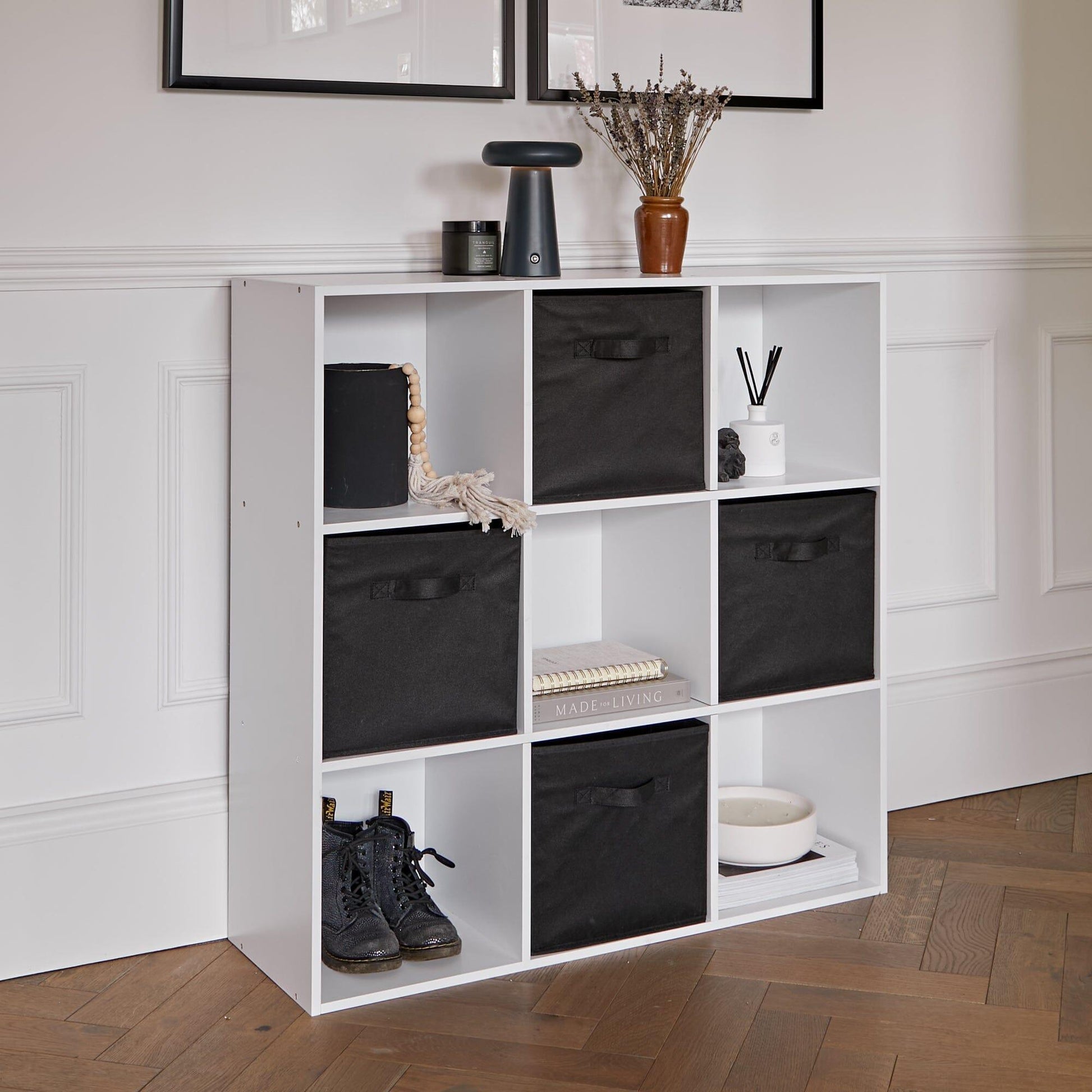 9 Cube Storage Unit / White Bookcase - Laura James