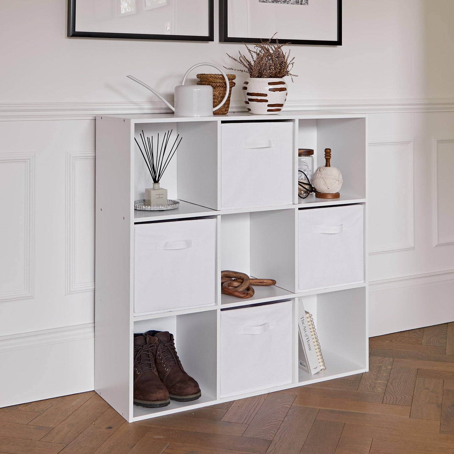 9 Cube Storage Unit / White Bookcase - Laura James