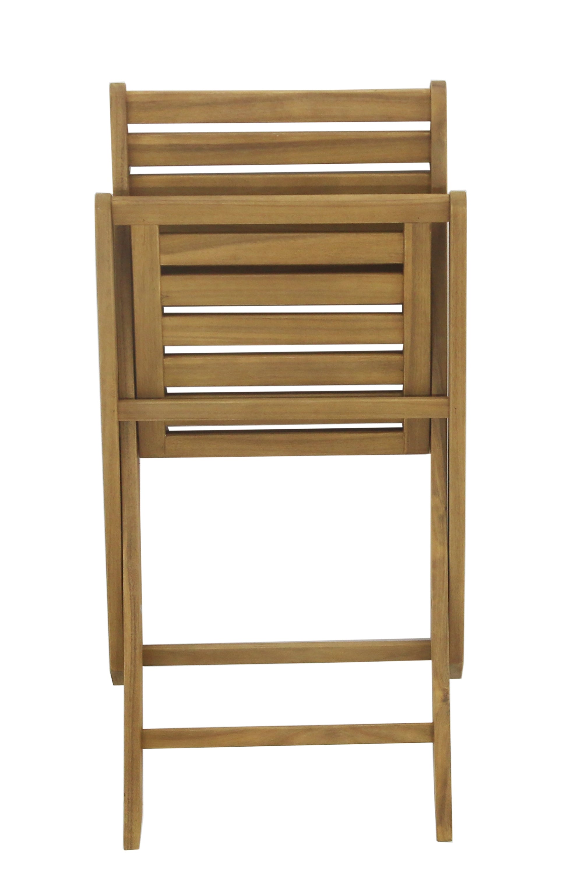 Outdoor dining chairs - set of 2 - solid acacia wood