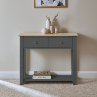 Chatsworth Console Table - Slate Grey - 90cm - Laura James