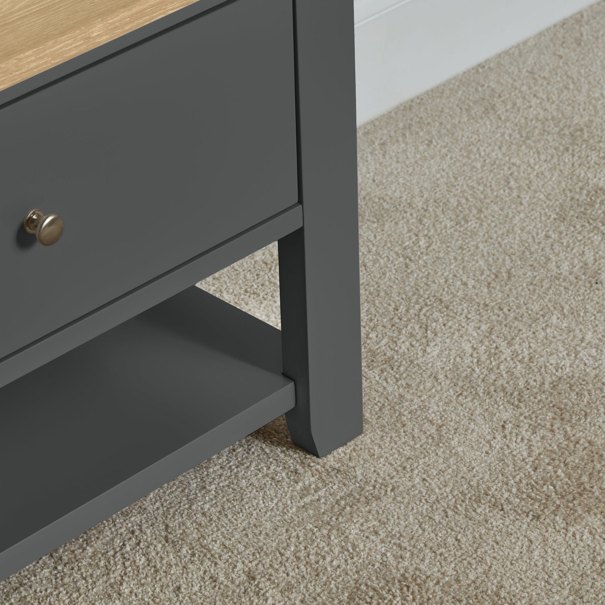 Chatsworth Tv Bench - Slate Grey