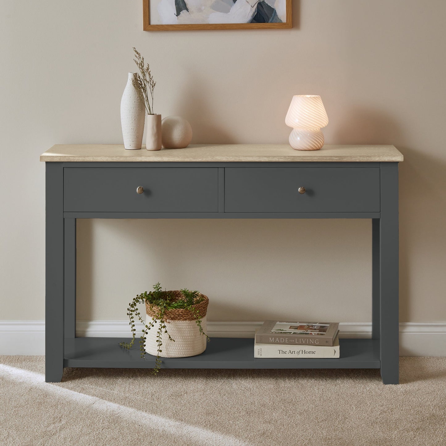 Chatsworth Console Table - Slate Grey - 120cm