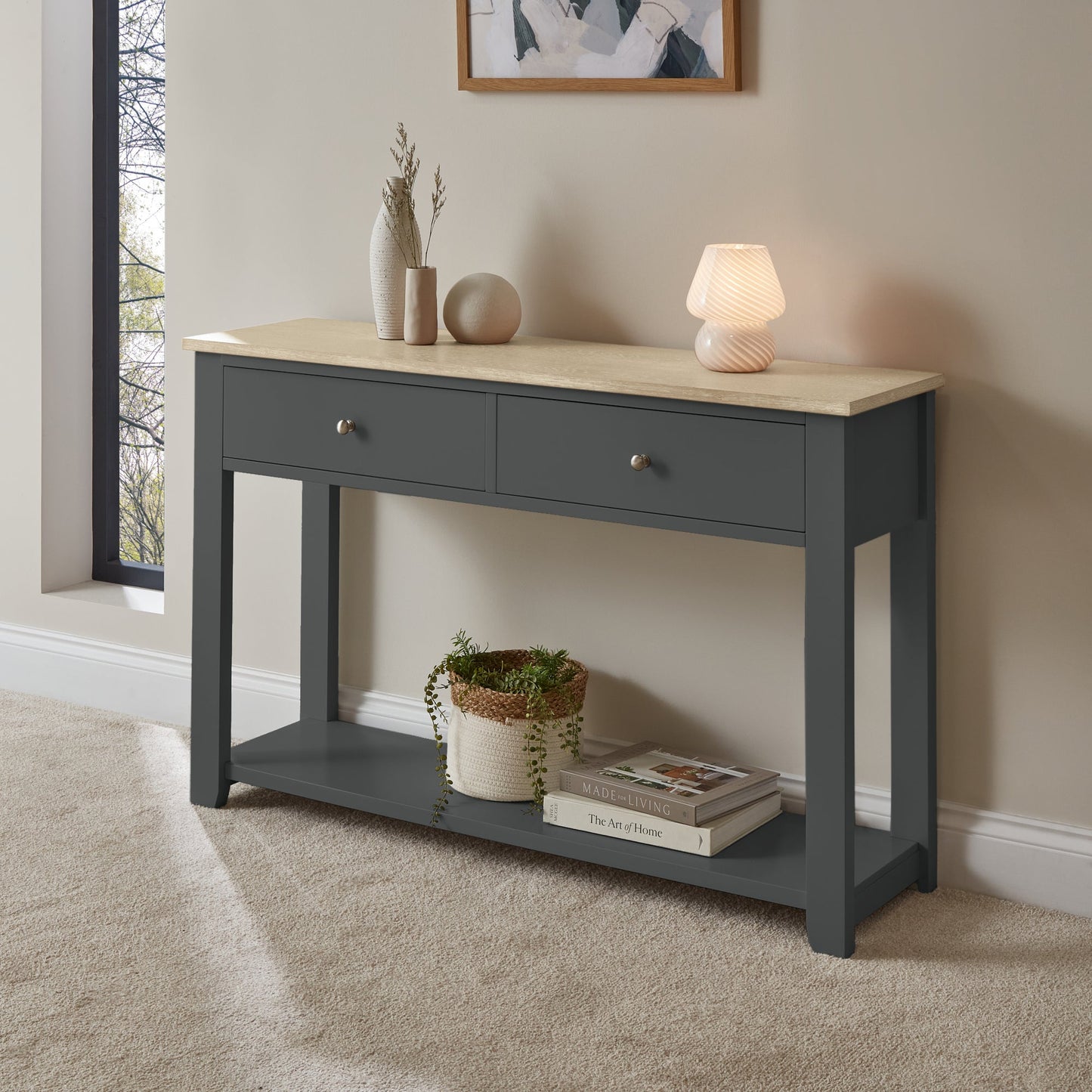 Chatsworth Console Table - Slate Grey - 120cm