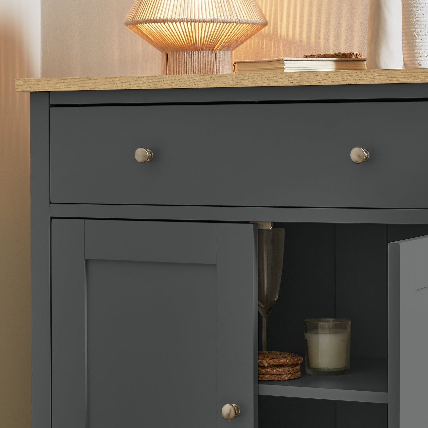 Chatsworth Sideboard - 80cm - Slate Grey