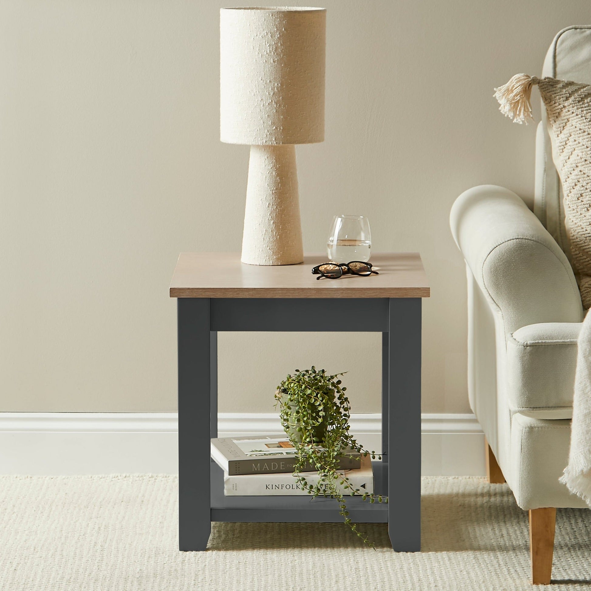 Chatsworth Side Table - Slate Grey - Laura James