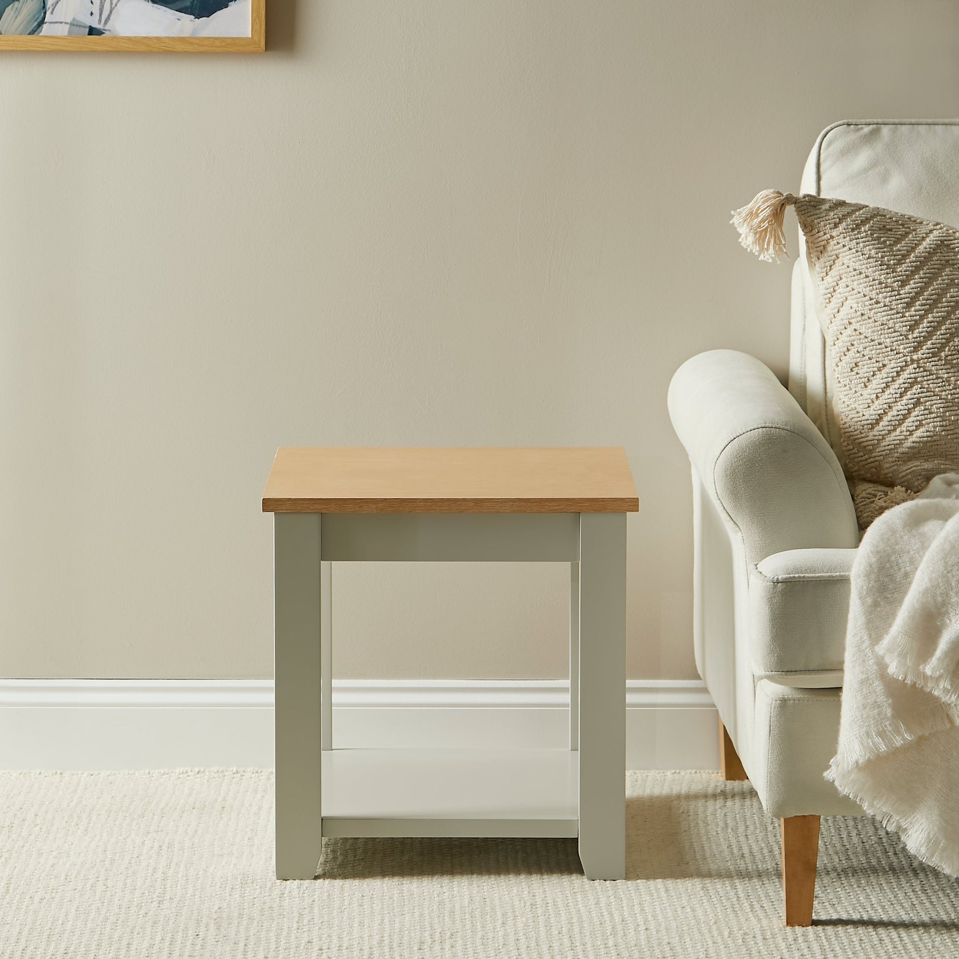 Chatsworth Side Table - Linen Grey - Laura James