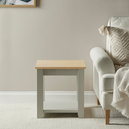 Chatsworth Side Table - Linen Grey - Laura James 