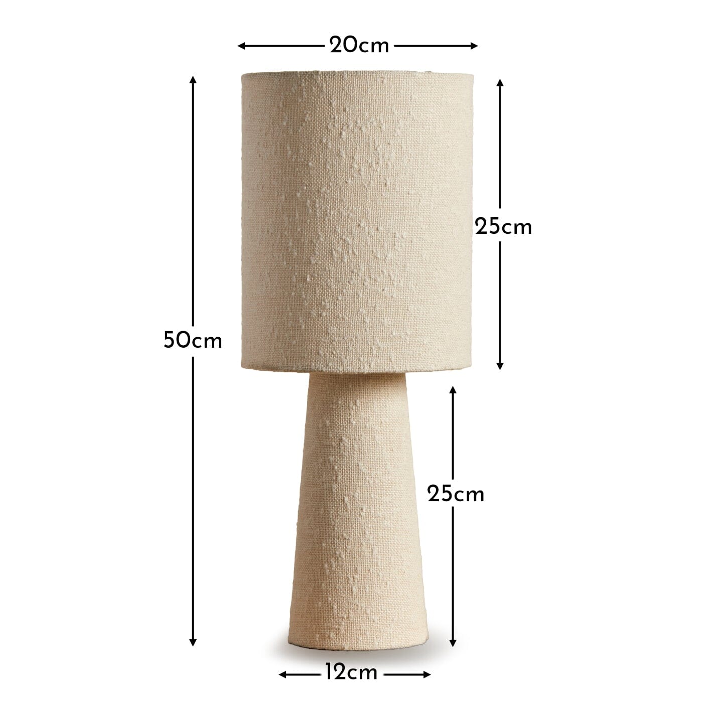 Chattendon 50cm Table Lamp - Ivory Boucle