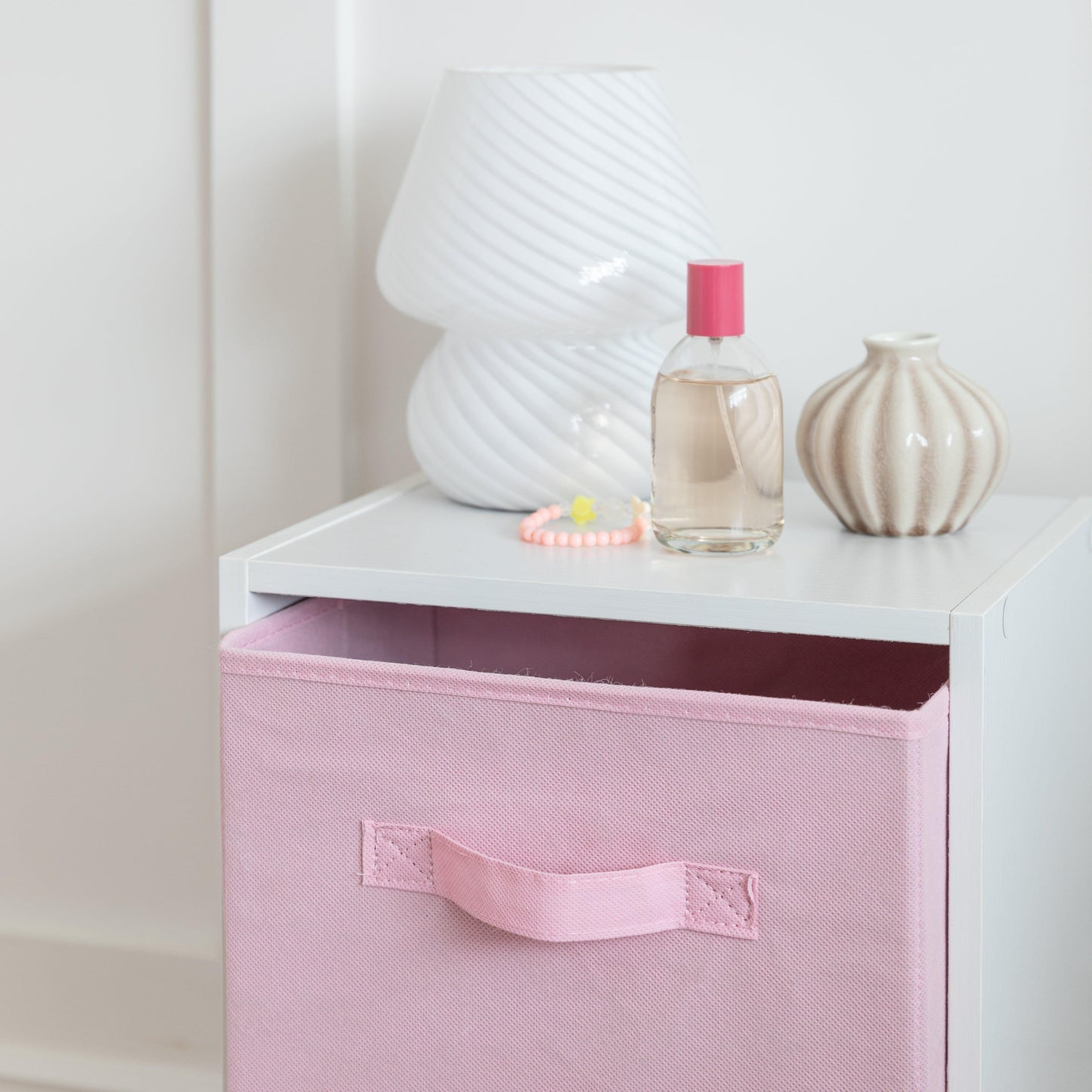 2 Tier Storage Unit / White Bookcase - Laura James