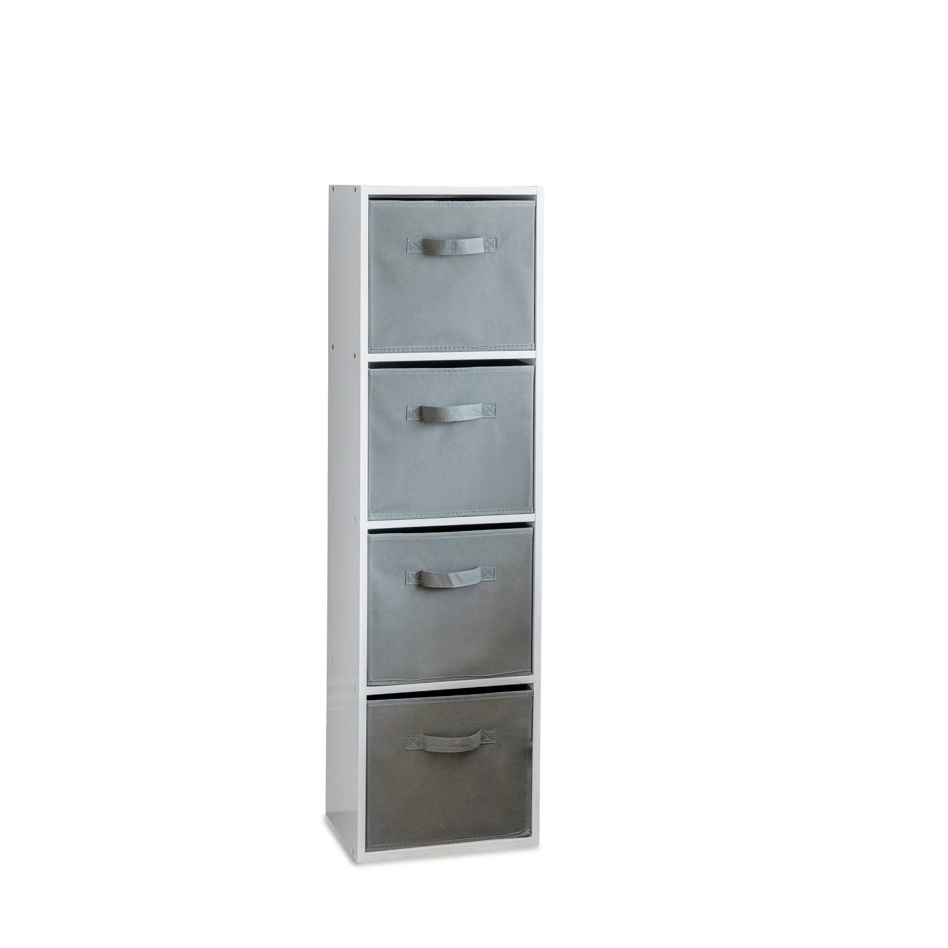 4 Tier Storage Unit / White Bookcase - Laura James