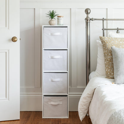4 Tier Storage Unit / White Bookcase - Laura James