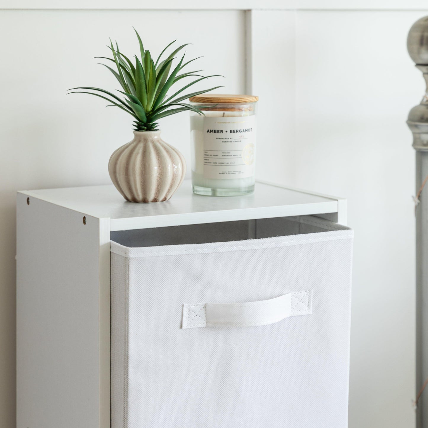 4 Tier Storage Unit / White Bookcase - Laura James