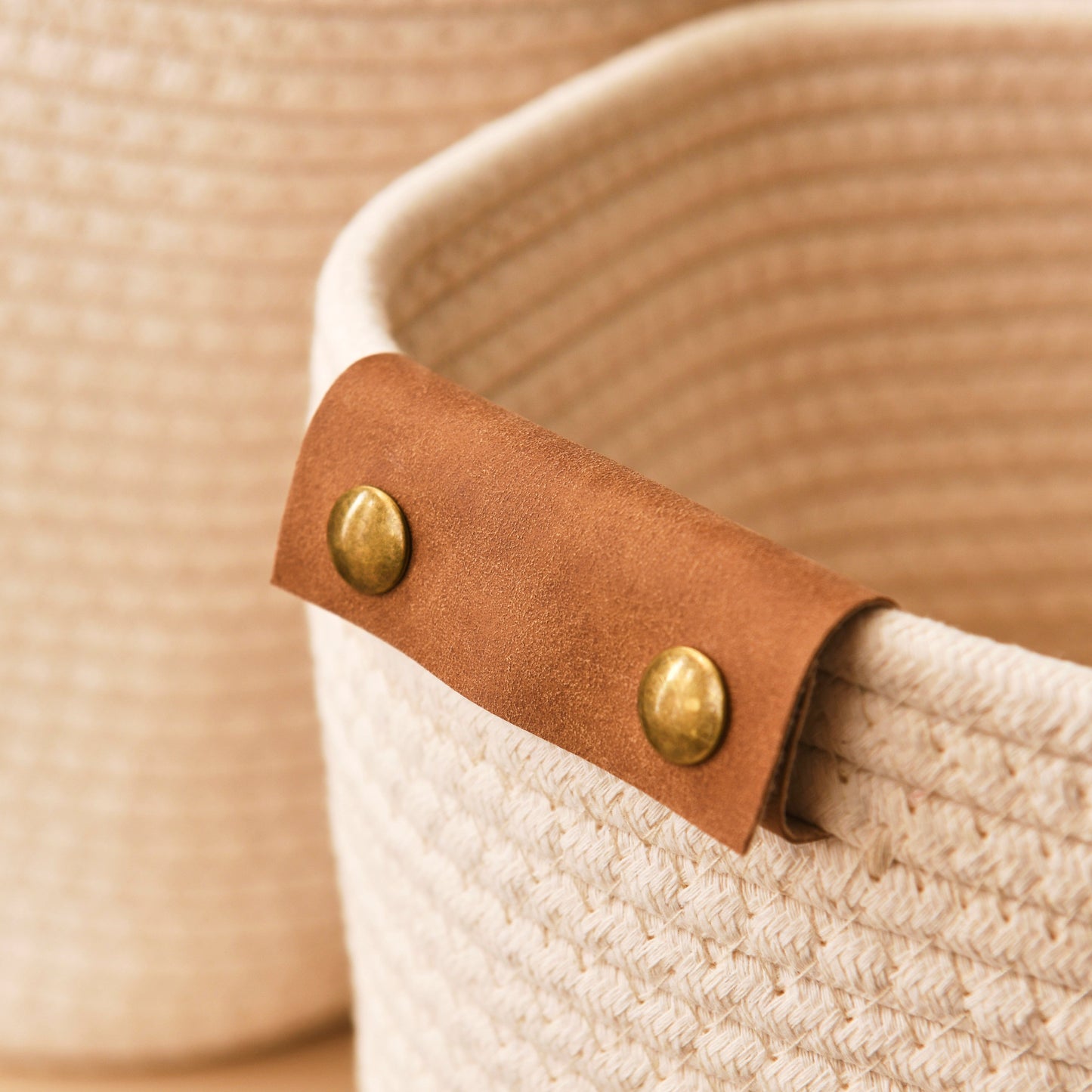 Cara Cotton Cube Storage Box - Large - White - Laura James