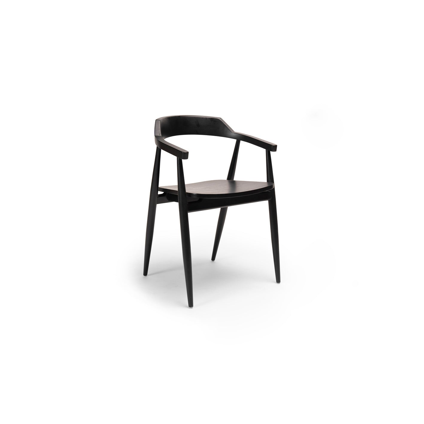 Carter Black Oak Dining Armchairs - Laura James 