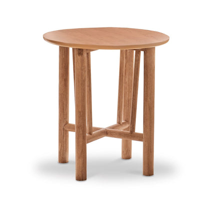 Carter Round Side Table - Whitewash Oak - Laura James 