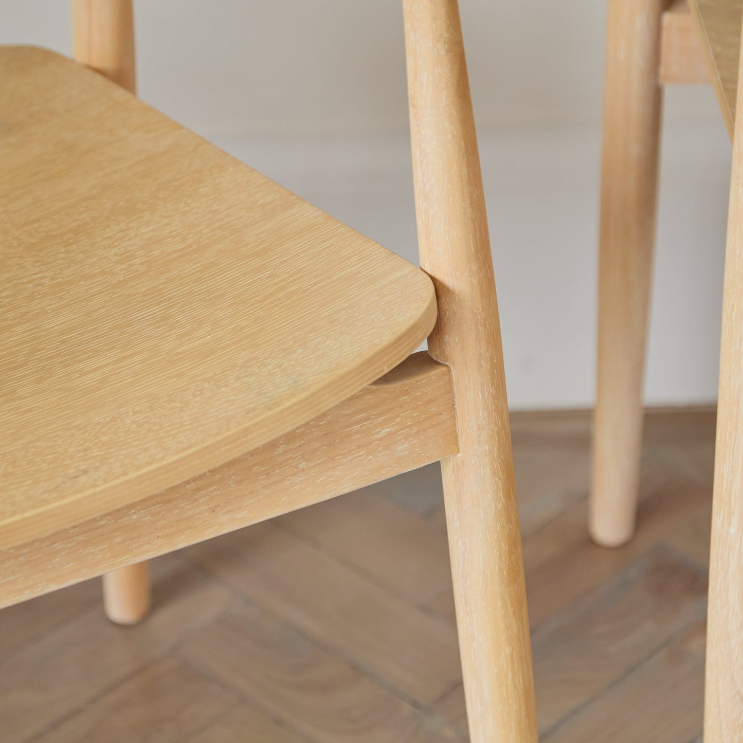Carter Whitewash Oak Dining Armchair - Set of 2 - Laura James