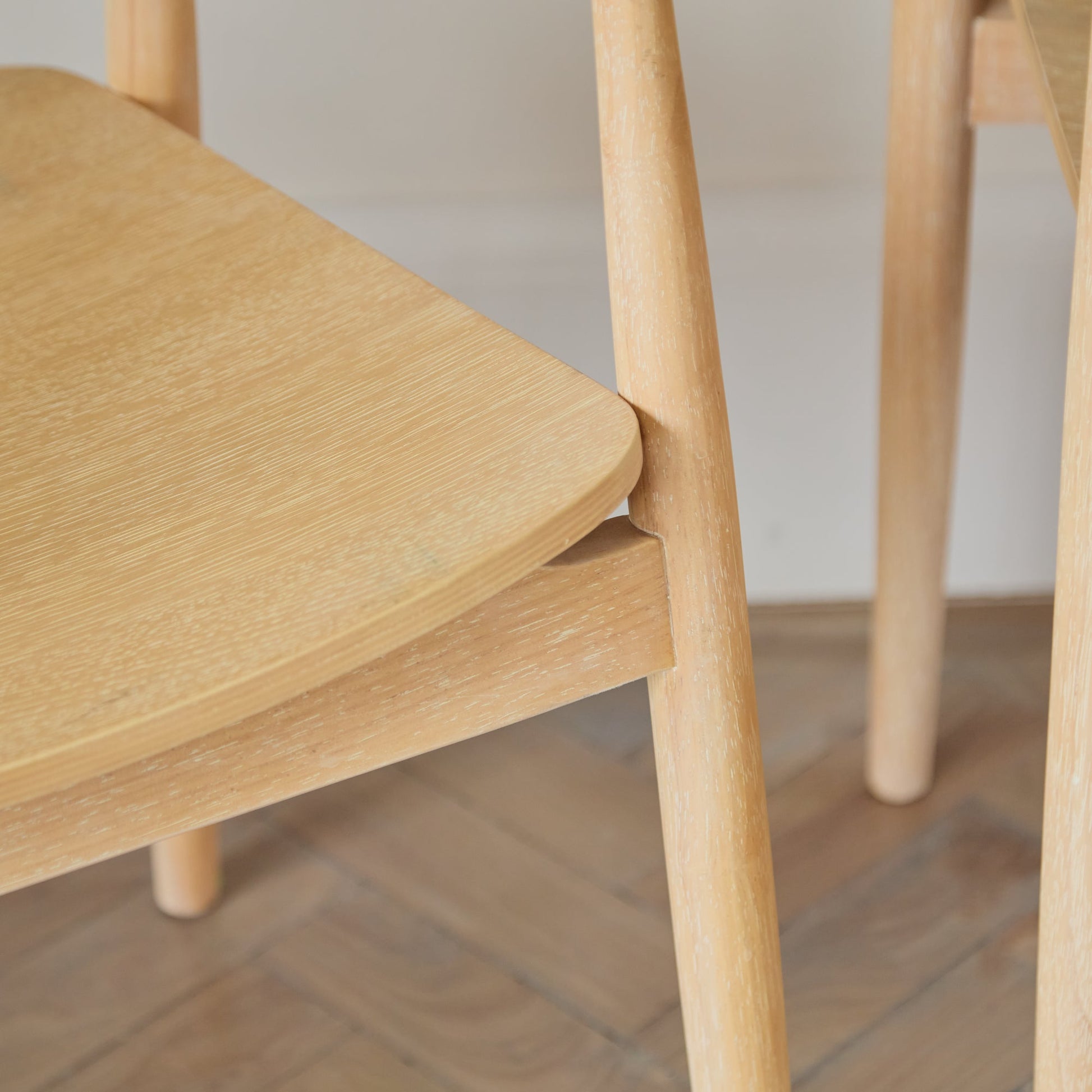 Carter Whitewash Oak Dining Armchair - Set of 2 - Laura James