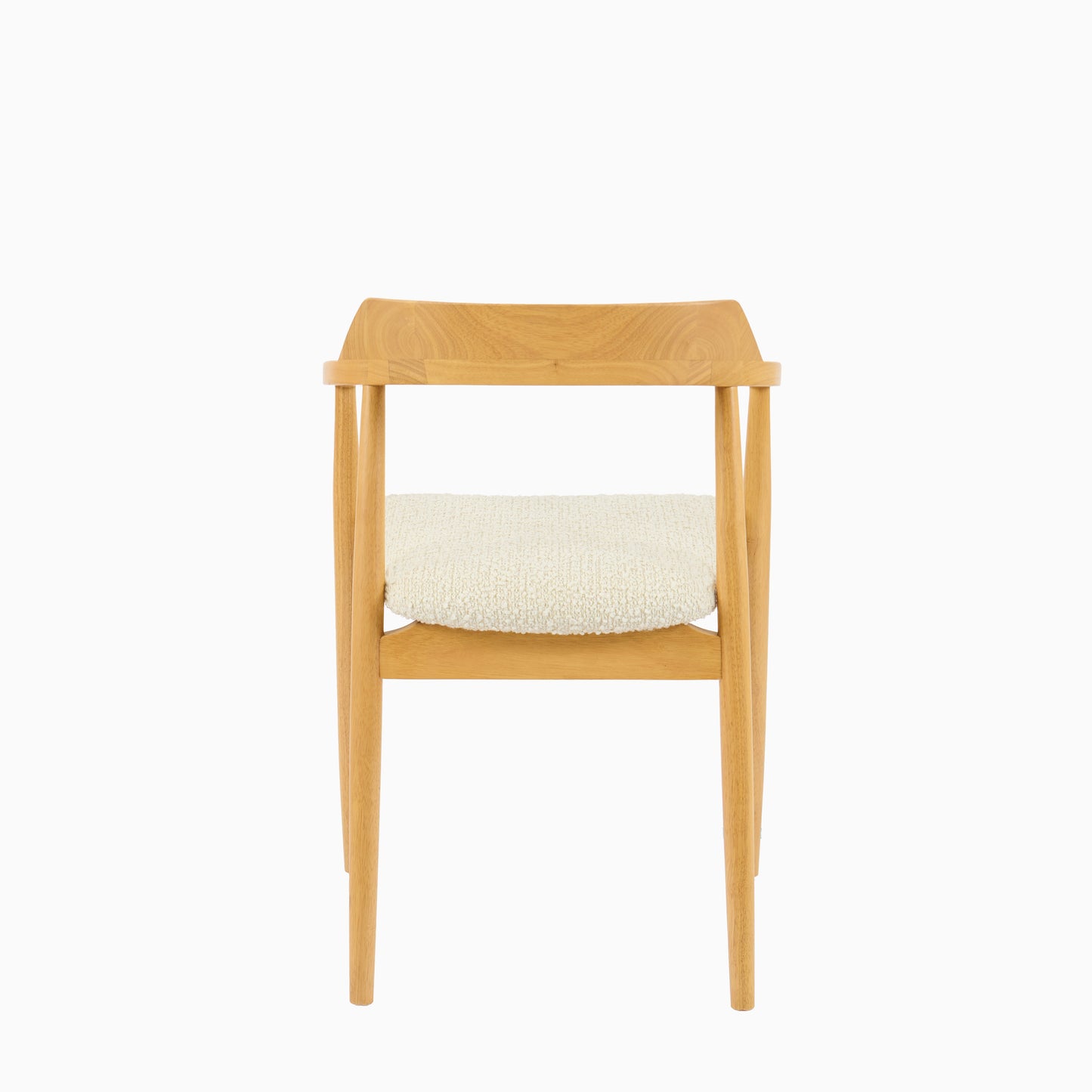 Carter Boucle Dining Armchairs - Set of 2 - Pale Oak Legs - Laura James 