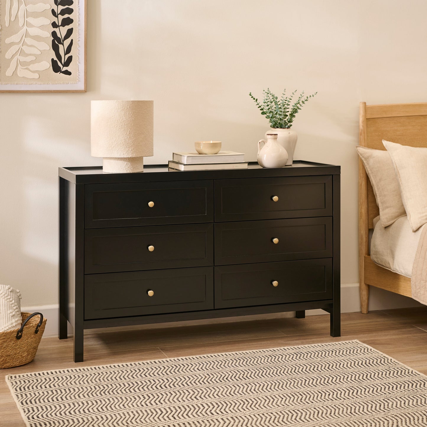 Charlie 6 Drawer Chest of Drawer - Noir Black - Laura James 