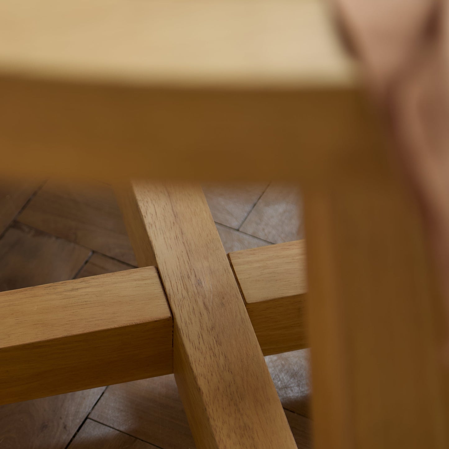 Charlotte Pale Oak Round Dining Table Set - 4 Seater - Ella Pale Oak Carver Chair - Off White Boucle - Laura James
