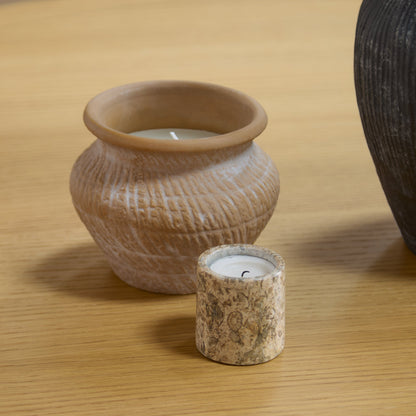 Charlotte Pale Oak Round Dining Table Set - 4 Seater - Ella Pale Oak Carver Chair - Laura James