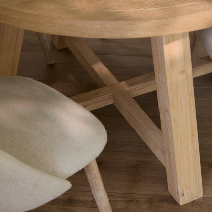 Charlotte Black Oak Round Dining Table - Laura James